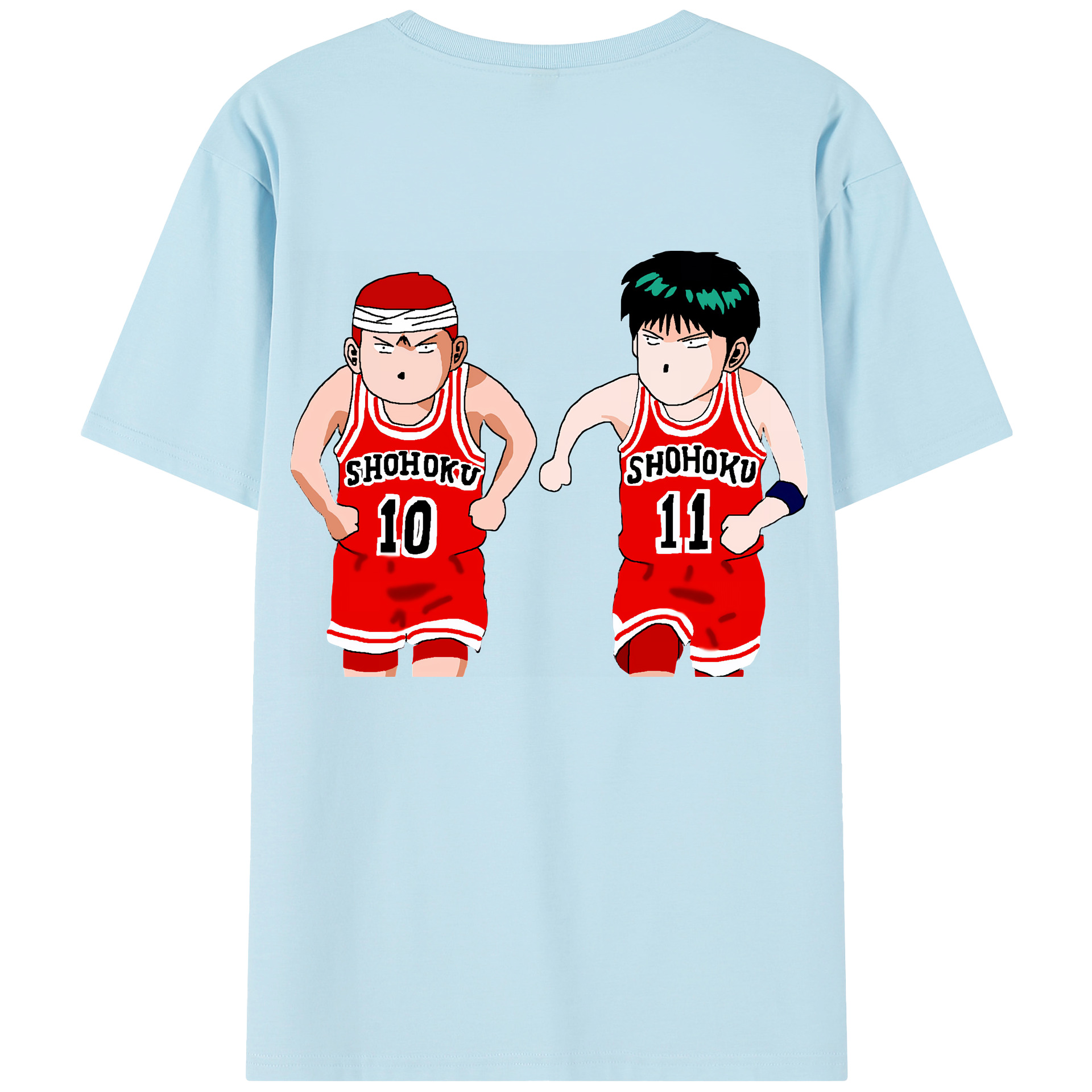 SLAM DUNK／スラムダンク 綿100％半袖Tシャツ（背面プリント）